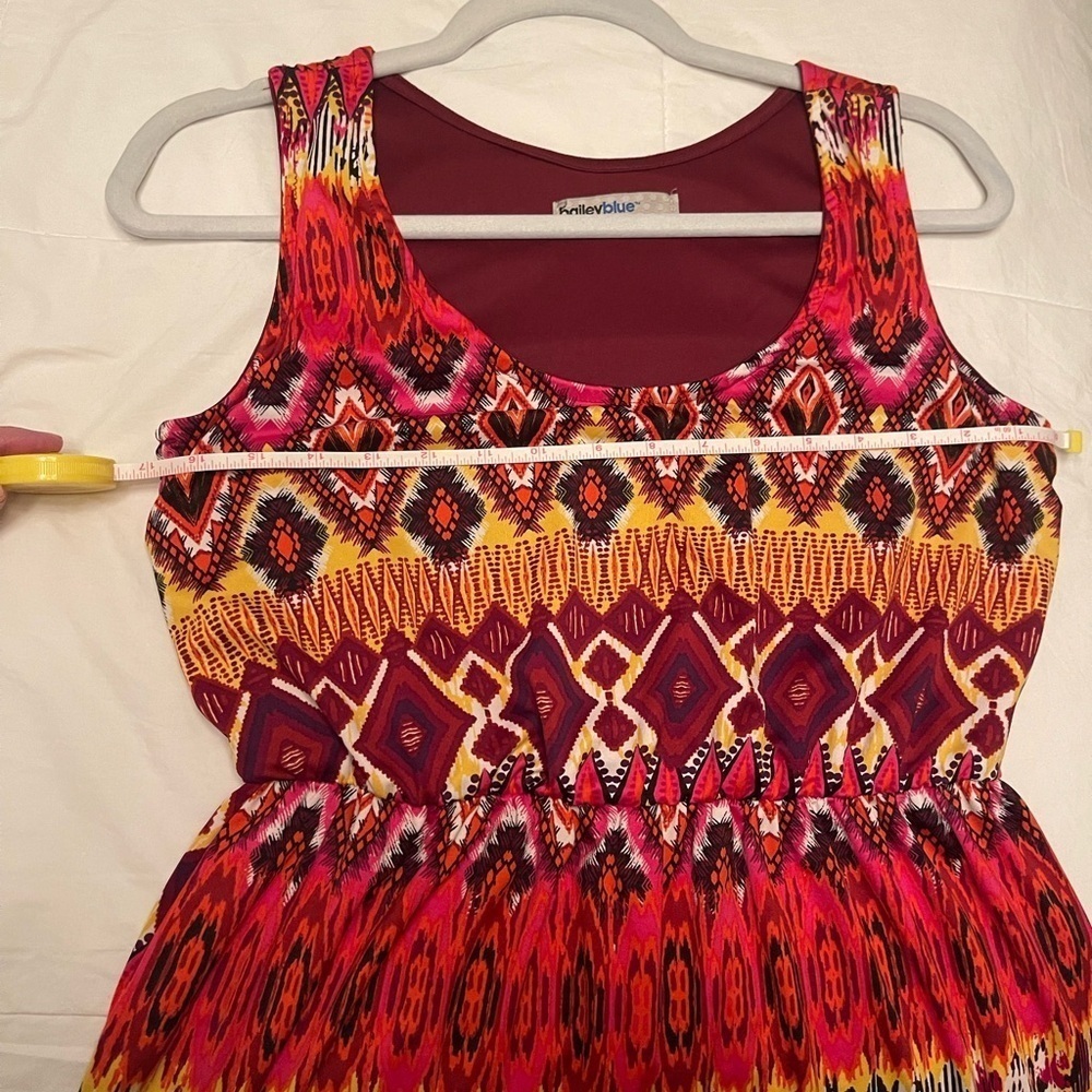 Sleeveless Tribal‑Print Maxi Dress - Picture 3 of 3